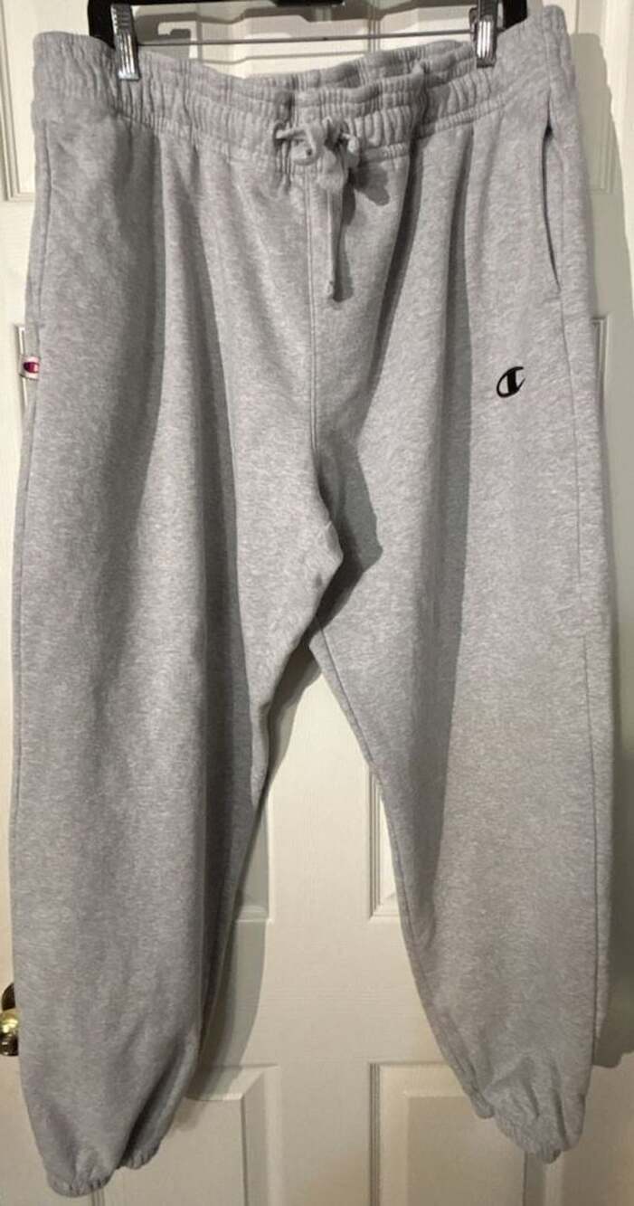 Champion Sweatpants Size XXL Grey Cotton Blend